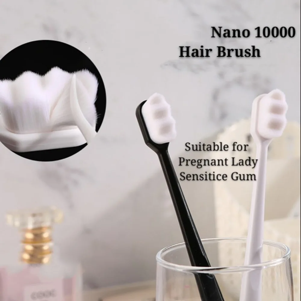 1PC Portable Ultra-fine Super Soft Toothbrushes Wave Nano Million Bristles Eco-friendly Micro Soft Tooth Brush Oral Care