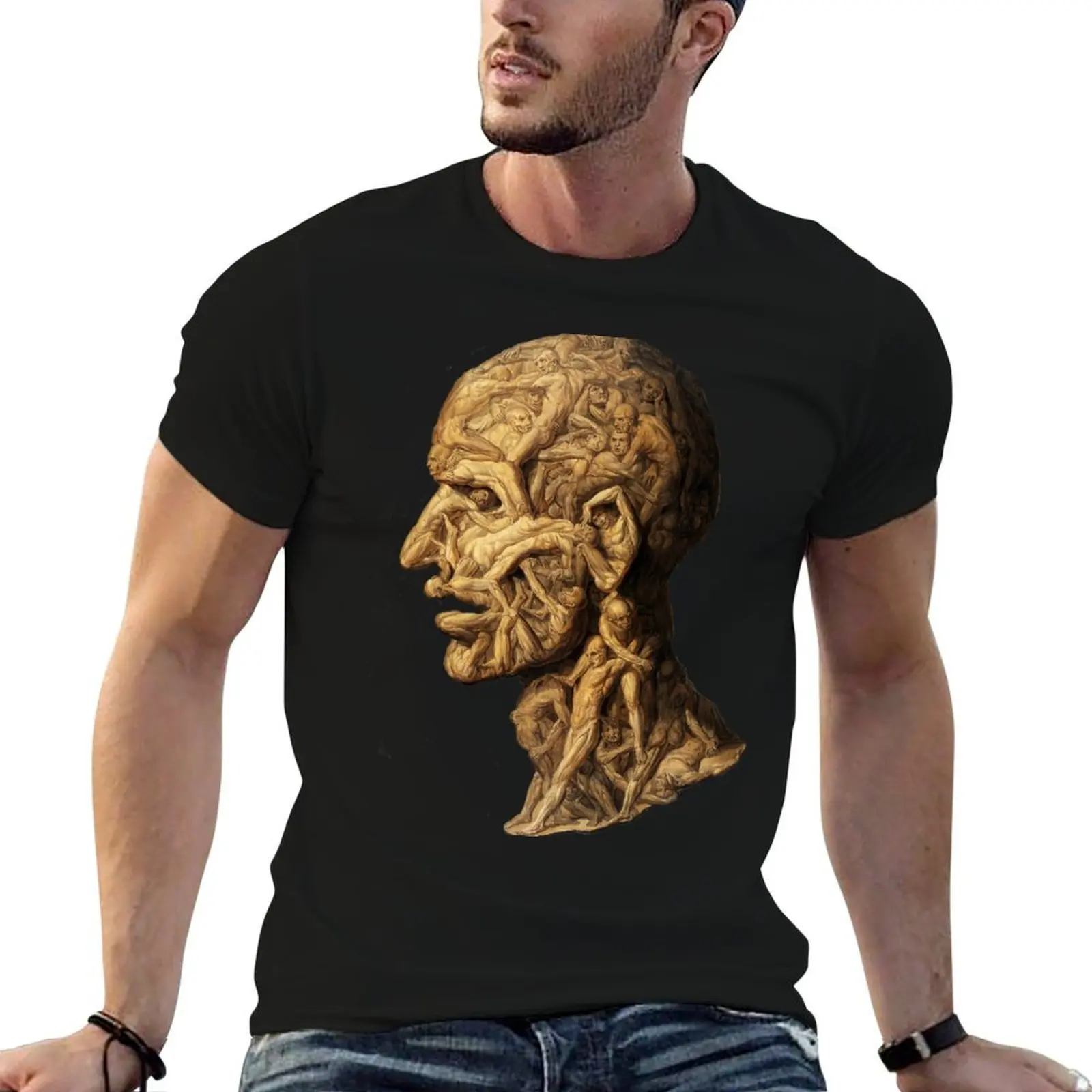 HD Testa anatomica, restaurada, por Filippo Balbi (1806 - 1890) Camiseta de algodón, paquete de camisetas