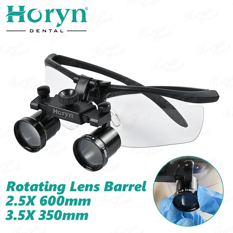 2.5X-3.5X Adjustable Dental Surgical Magnifying Glasses Dentistry Binocular Magnifier 350-600 mm Interpupillary Distance
