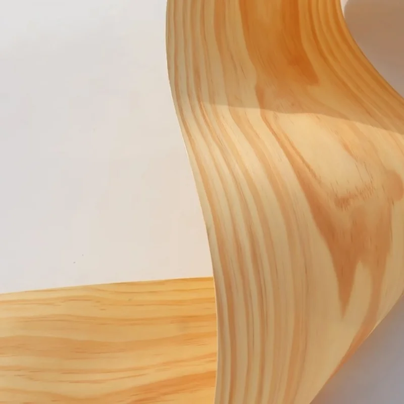 0.5mm Real Pine Wood Veneer New Zealand Timber Natural Grain for Furniture Decor Table Surface Woodwork Panel L:250*20cDecor