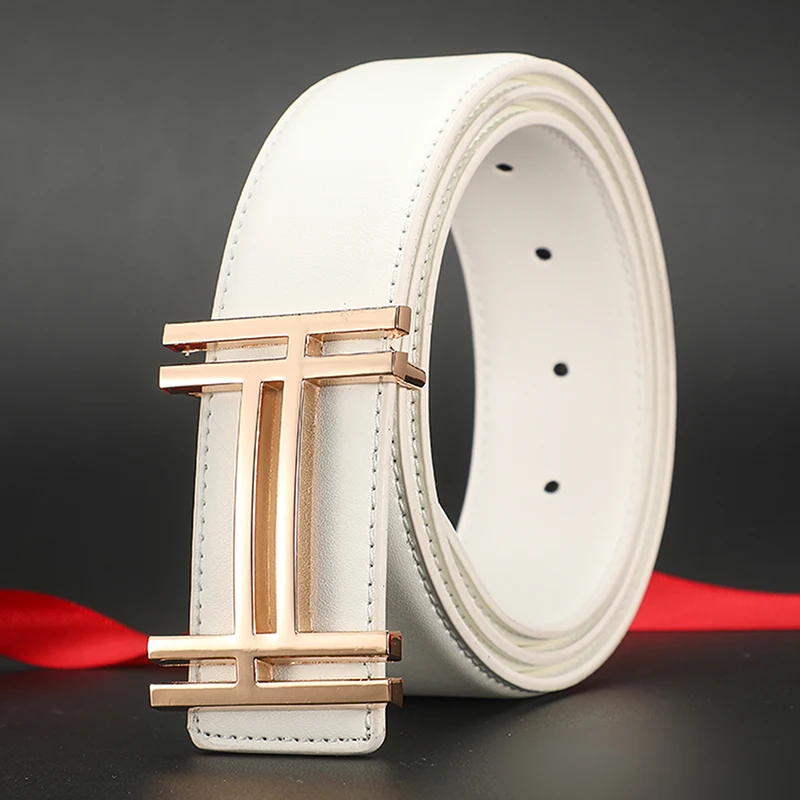 High-Quality Wide Designer Leather Belt for Men