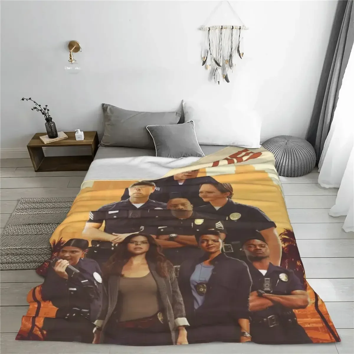 Throw Blanket The Rookie Micro Fleece Blanket Four Sizes Cute Comfortable For Camping Nice Gift