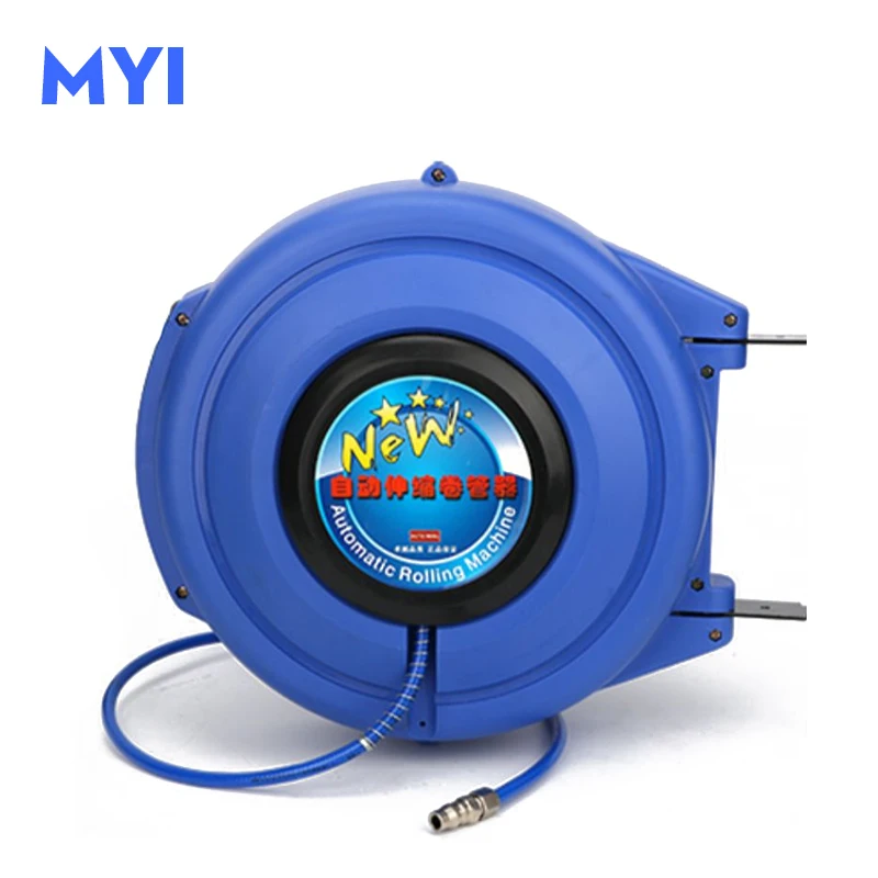 Pneumatic Compressor Automatic Compressed Air Hose Reel Retractable Telescopic Wall Mount PU 8*5 10*6.5 12*8 10M 15M 20M 25M