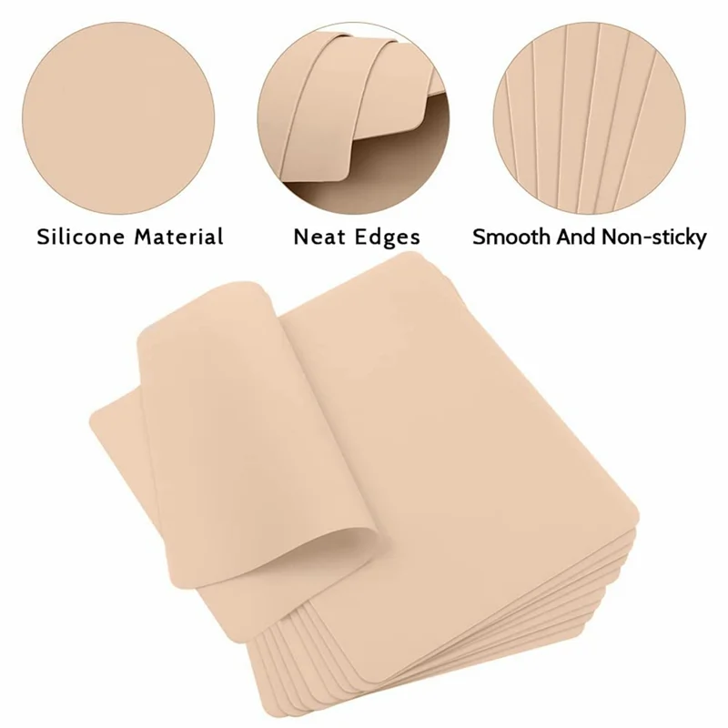 Silicone Blank Tattoo Practice Skins-10Pcs Tattoo Skin Practice Double Sides 8X6Inch Skin Tattooing and Eyebrow Practice