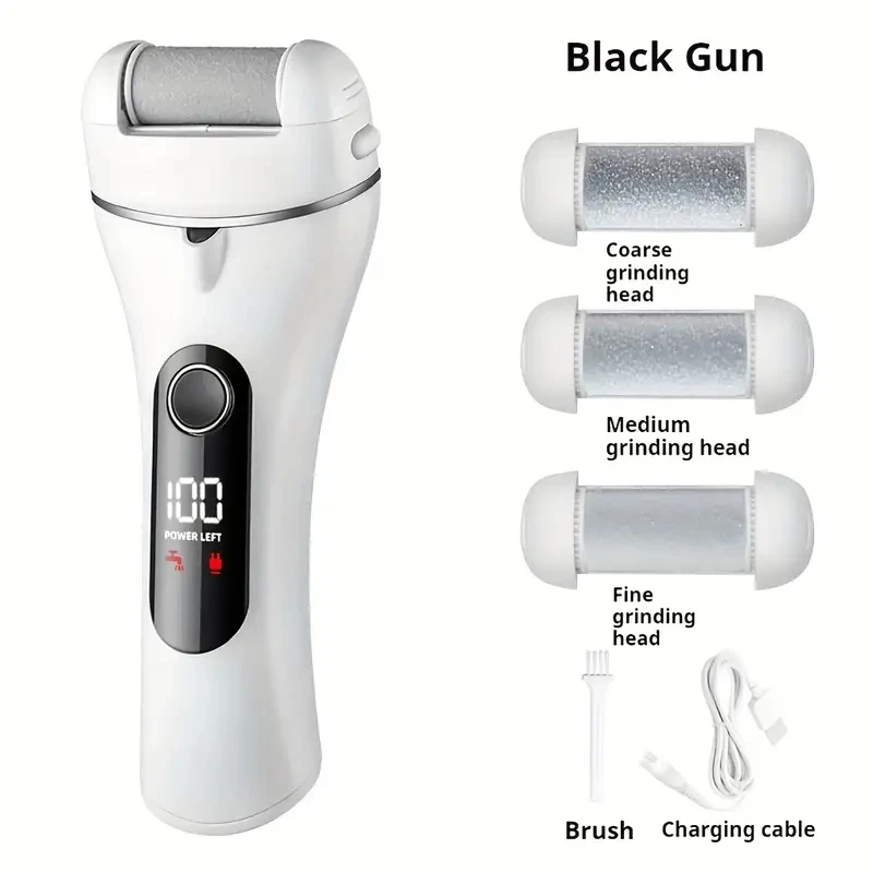 14-in-1 Rechargeable Electric Foot Callus Remover Kit - Professional Pedicure Set With 3 Rollers, 2 Speed, Battery Display, Foot
