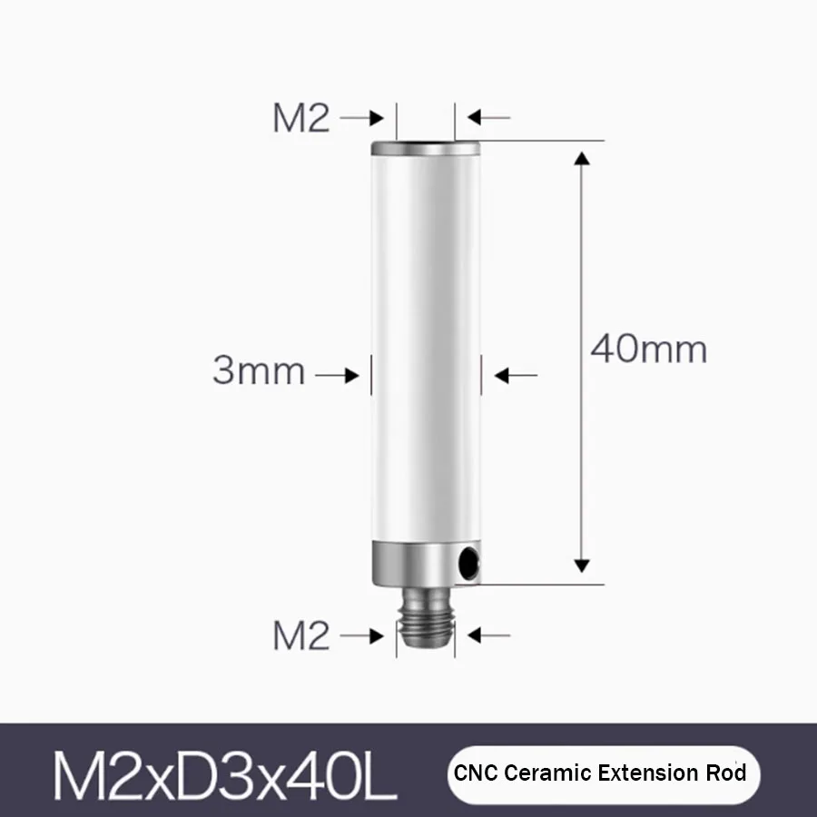 Three coordinate measuring needle ceramic probe extension rod M2 M3 M4 threaded three-dimensional probe extension rod