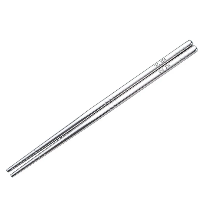 Metal Chopsticks Household High Temperature Sterilizable Non-slip Stainless Steel Chopsticks Set Kitchen Accessories