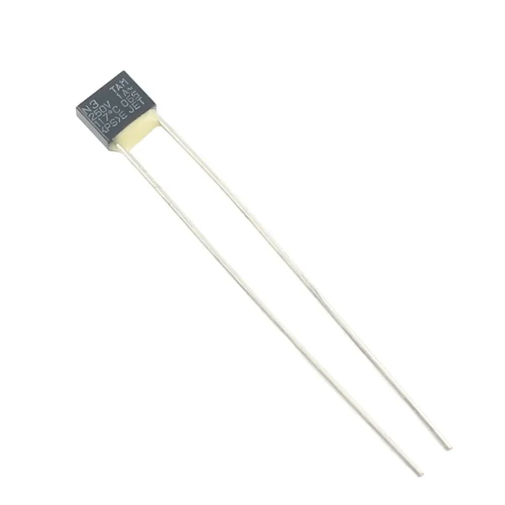 5 قطعة الصمامات الحرارية N3 TF 117C 117 درجة 1A 250 فولت الأسود RH مفاتيح درجة الحرارة المربعة #2