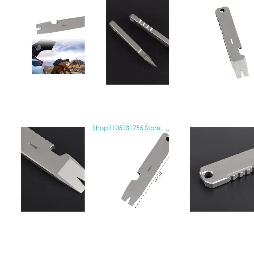 

K0EF Титановый карманный многофункциональный инструмент, открывалка для бутылок, мини-монтировка, ломы, отвертка