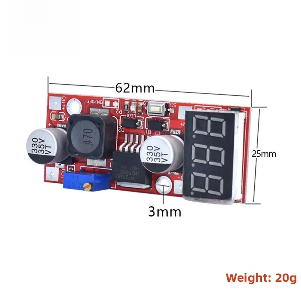 DC DC Adjustable Step Down Power Supply 1.25V To 25V With Digital Voltage Display For LED Driver And Electronics P/roject
