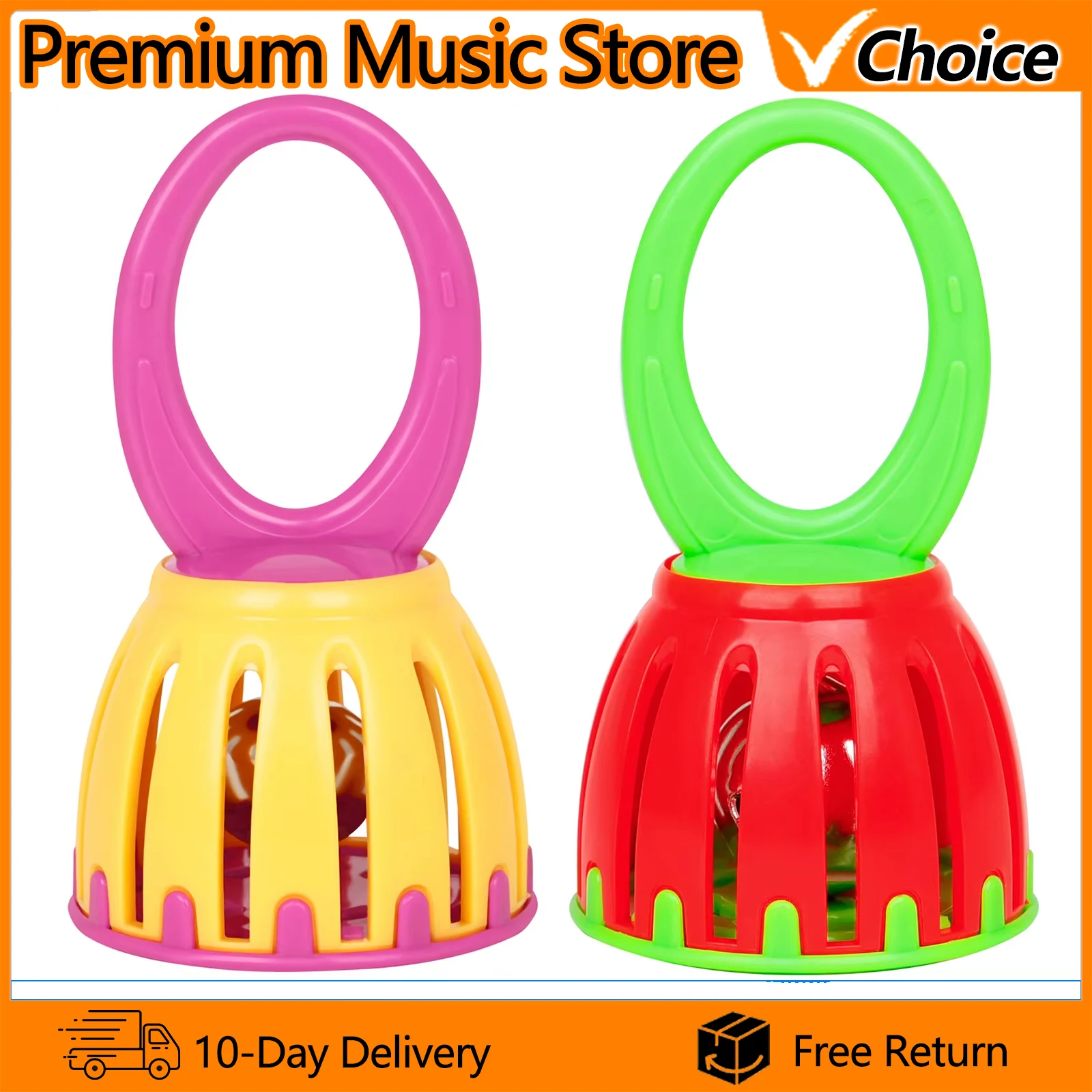 IRIN Cage Bells Orff Early Educational Learning Rattle Tambourine Hand Shaker for Kids Boys Early Music Educational Girls