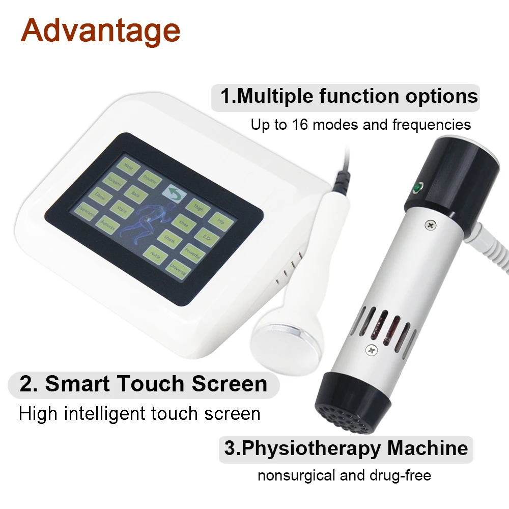 2In1 Shockwave Therapy Machine Ultrasonic Therapy Equipment Relieve Limb Pain Effective Treatment Patellar Tendonitis 300MJ