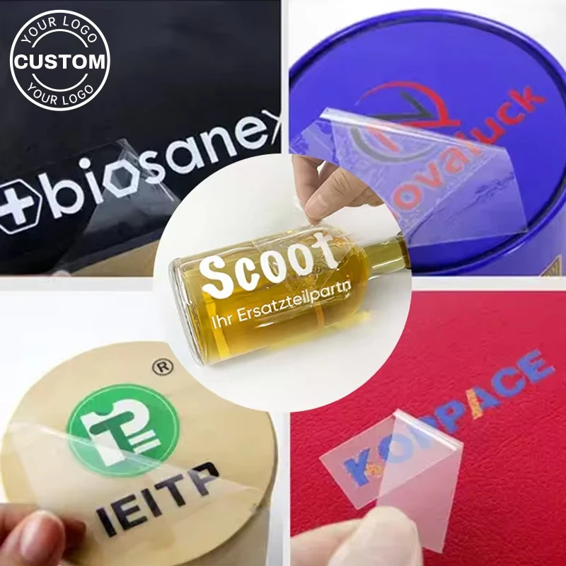 Custom Transfer 3D Stickers DTF UV Crystal Self-adhesive Company Logo Wedding Baking Gift Bag Personalized Transfer Stickers