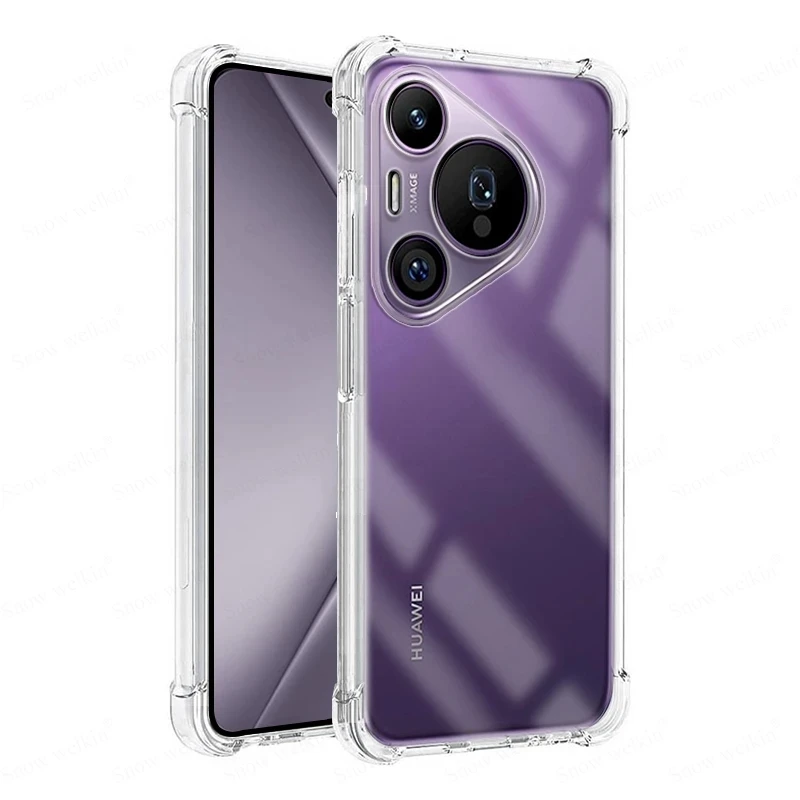 For Huawei Pura 70 Ultra Airbags Buffer Full Protection Case For Huawei Pura 70 Pro Plus Clear TPU Shockproof Back Case Cover