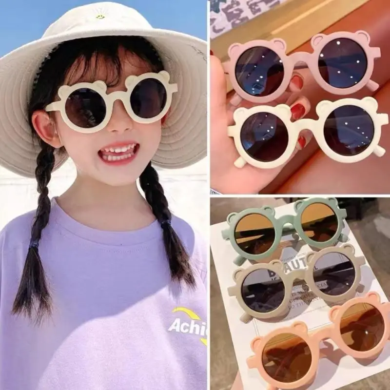 Kinderen Zonnebril Cat Eye Kinderen Effen Kleur Zonnebrandbril Uv400 Schattige Baby Anti-Glare Trendy Jongen Meisje Zomer Zonnebril