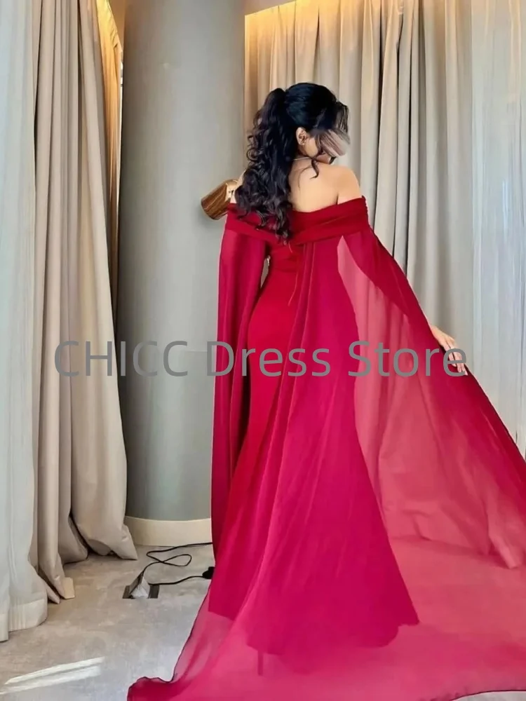 فساتين سهرة عصرية بدون حمالات بدون أكمام حورية البحر سويب تراين أحمر لحفلات الزفاف للضيوف فساتين حفلة موسيقية مخصصة فساتين Sheer