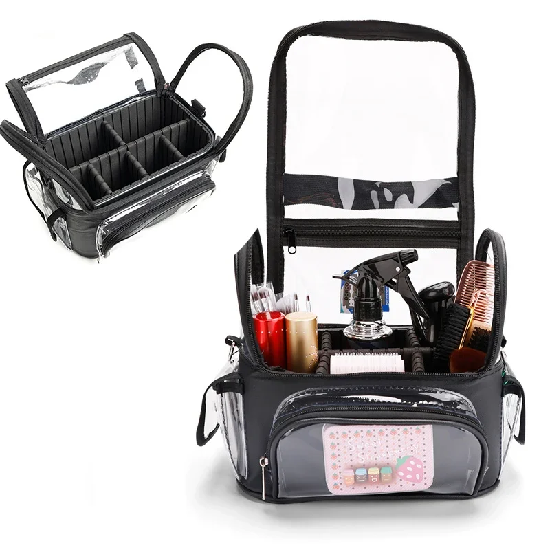 Large Capacity Makeup Brush Holder Makeup Brush Case Waterproof Artist Waist Bag Makeup Tool Bag with Adjustable Strap Dividers