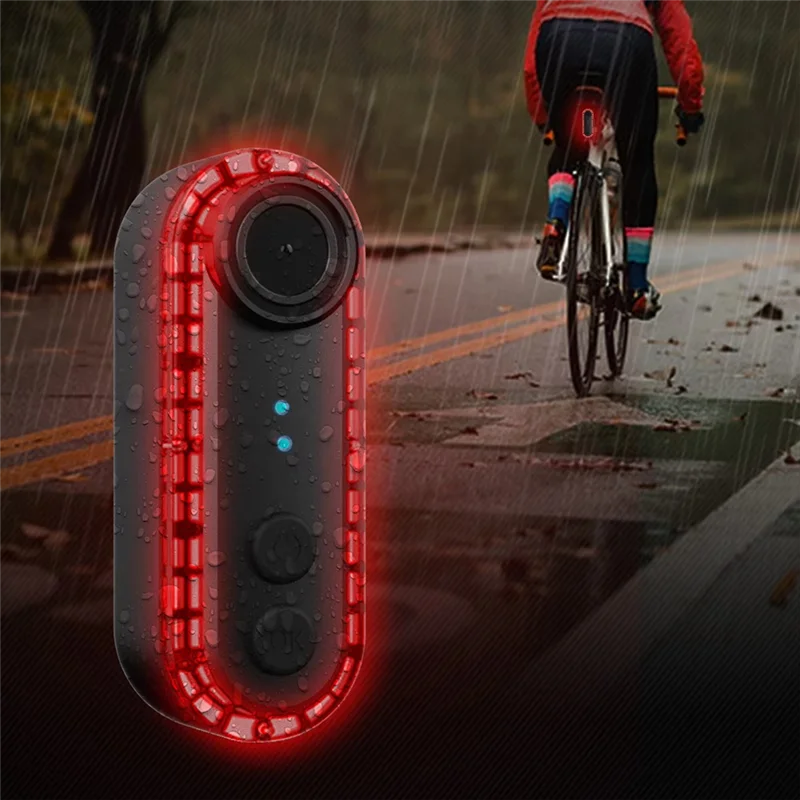 AD-1080P Bike Recorder Camera Withtail Light 150 Degree Viewing Phone Interconnection Water Proof Rear View Camera