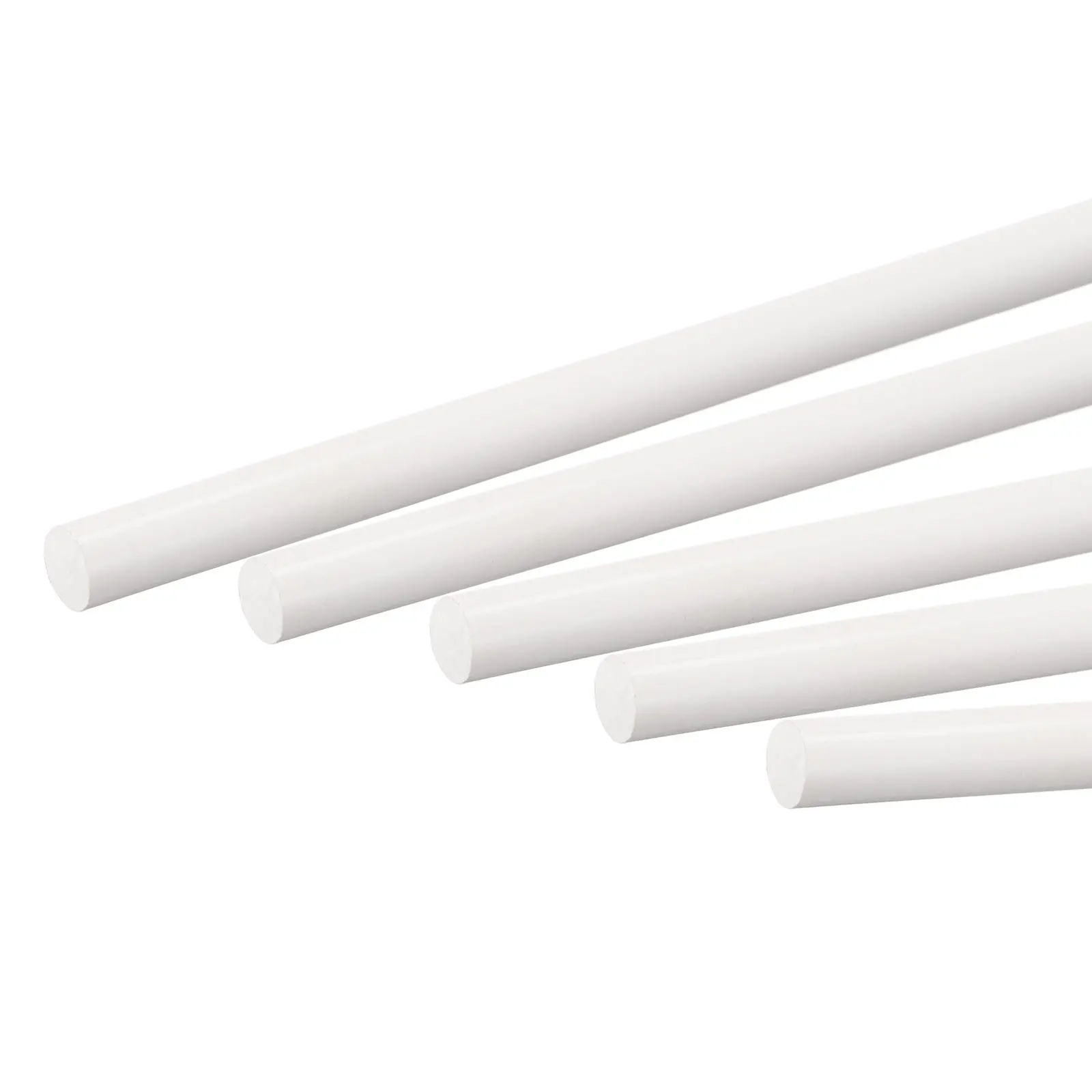 uxcell ABS Plastic Rod Round Solid White Bar 5.2mmx250mm for DIY Model Material, DIY Sand Table, Pack of 5