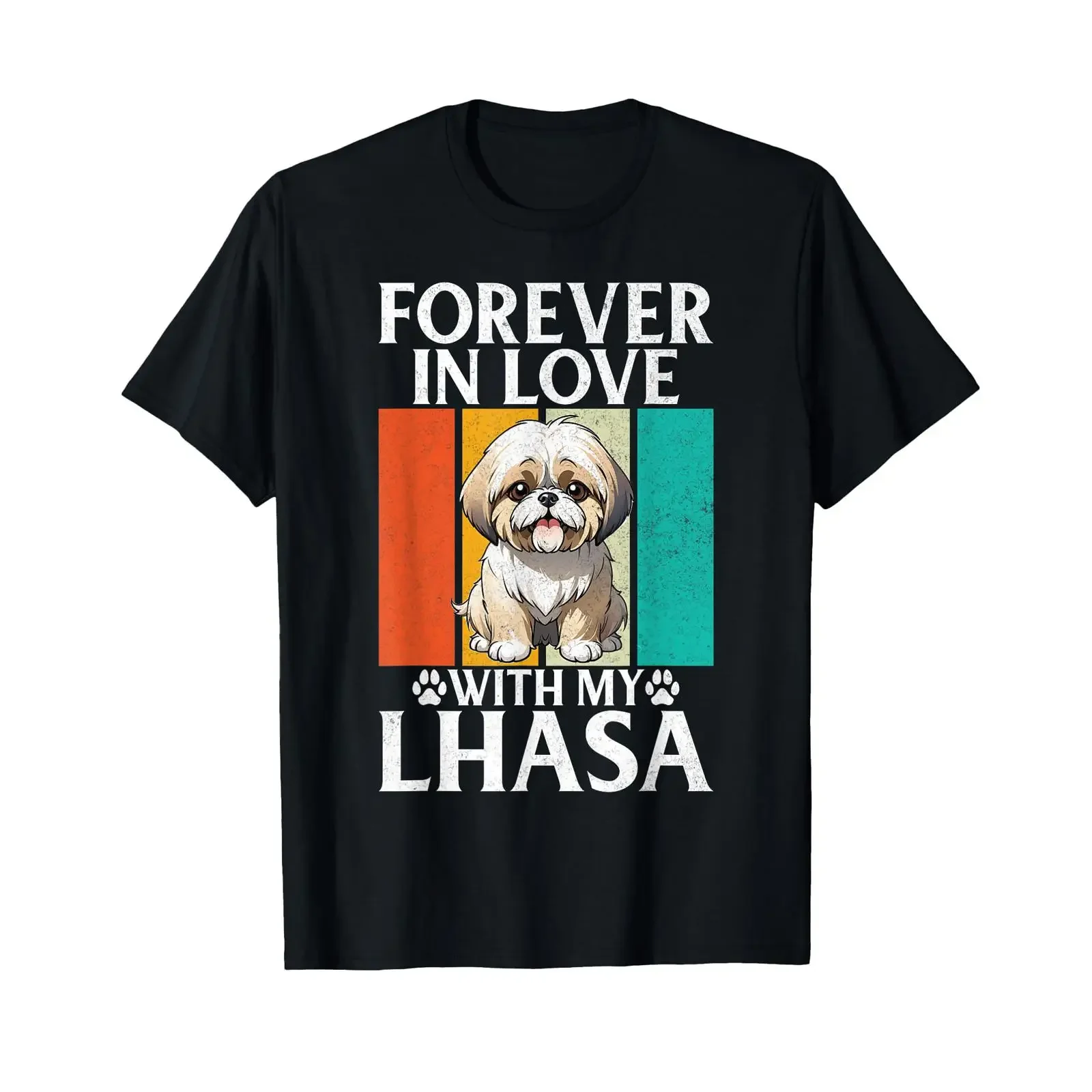 Für immer verliebt in meinen Lhasa Apso T Shirt vintage Washed homme graphic Top For Everyday Wear Versatile fashion