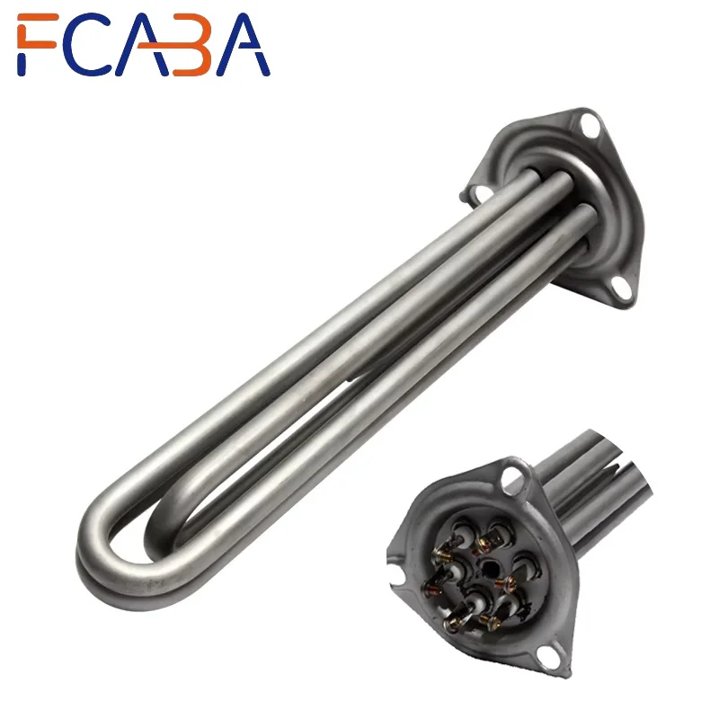 6KW/9KW/12KW Triangle Flange Water Immersion Heating Element SUS201 380V for Dishwasher Steam Oven Water Tank Replacement Part