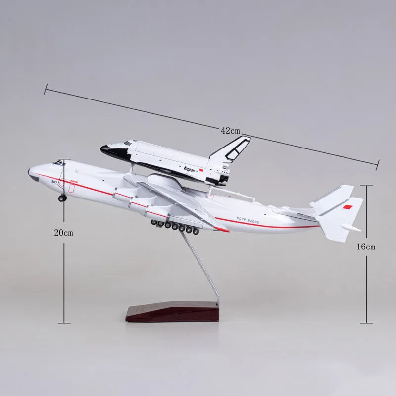 1:200 Scale Model Russia Antonov An-225 Space Shuttle Blizzard Soviet Union Aircraft Diecast Airplane Display Collection Toys