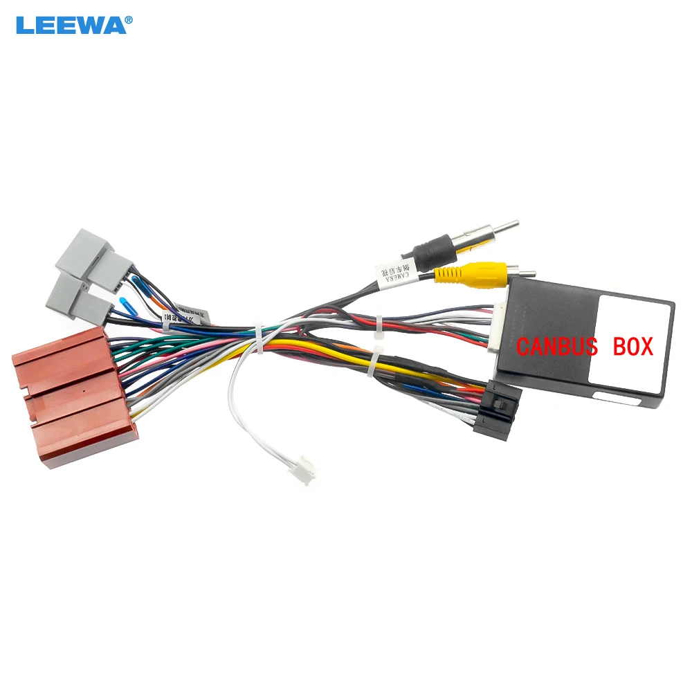 

LEEWA Car Audio 16PIN CD/DVD Player Power Calbe Adapter With Canbus Box For Mazda CX-9 07-15 Stereo Plug Wiring Harness #CA6937