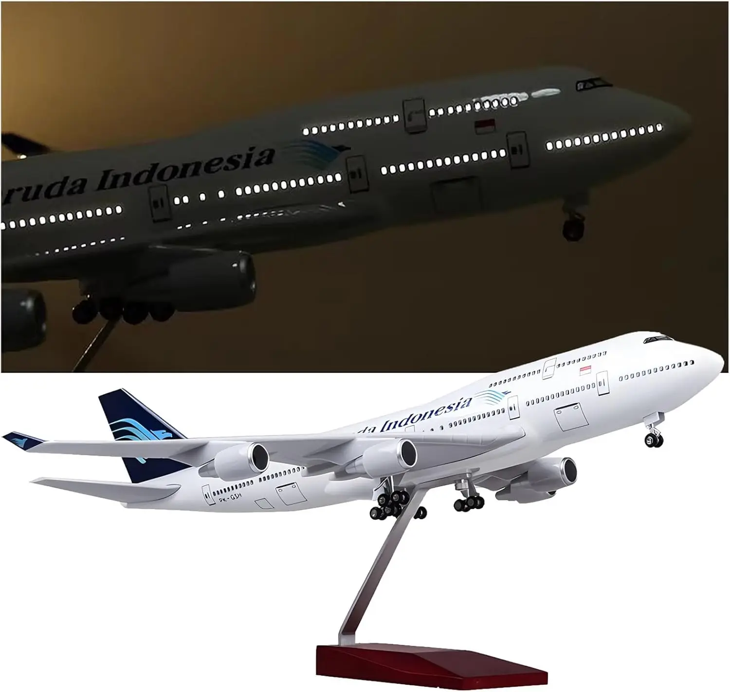 

1:150 Garuda Indonesia B747 Passenger Aircraft Model Civil Aviation Simulation Plane Diecast Resin Plane For Collection Display