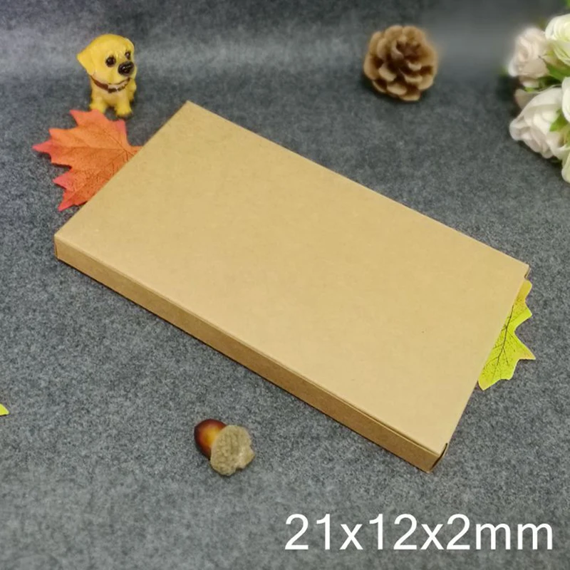 50Pcs/Lot DIY Kraft Gift Boxes Brown/White Paper Small Postcard Box Kraft Cardboard Mini Jewelry Packing Carton Box