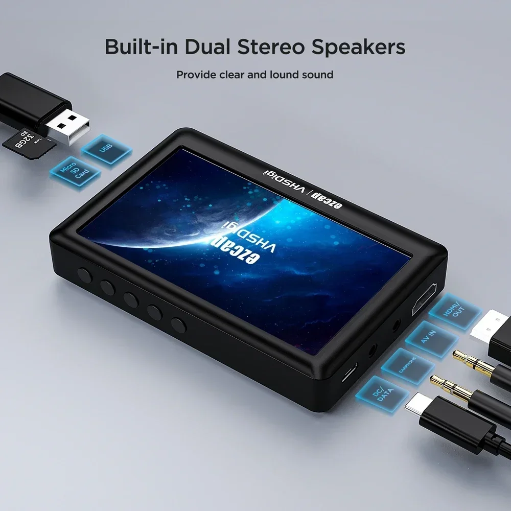 Ezcap180 VHS محول الأرقام RCA AV التناظرية مسجل فيديو بطاقة التقاط الصوت والفيديو صندوق تسجيل ل VHS VCR Hi8 كاميرا فيديو مشغل ديفيدي HDMI حلقة #2