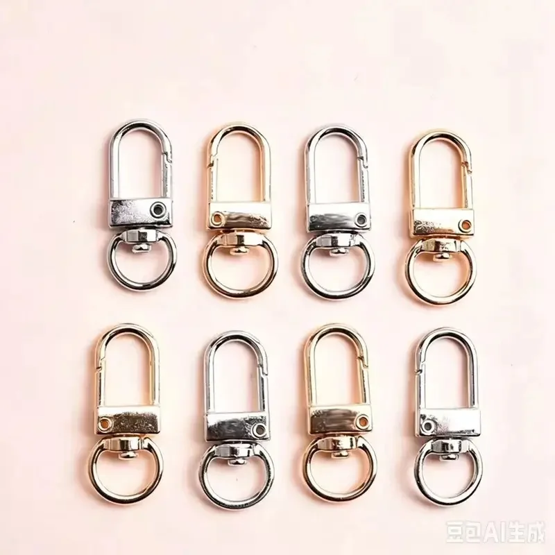 2pcs Swivel with Rings Lobster Clasp Hooks Metal Clasps For DIY Handbag Belt Strap Dog Buckle Keychain Accessories