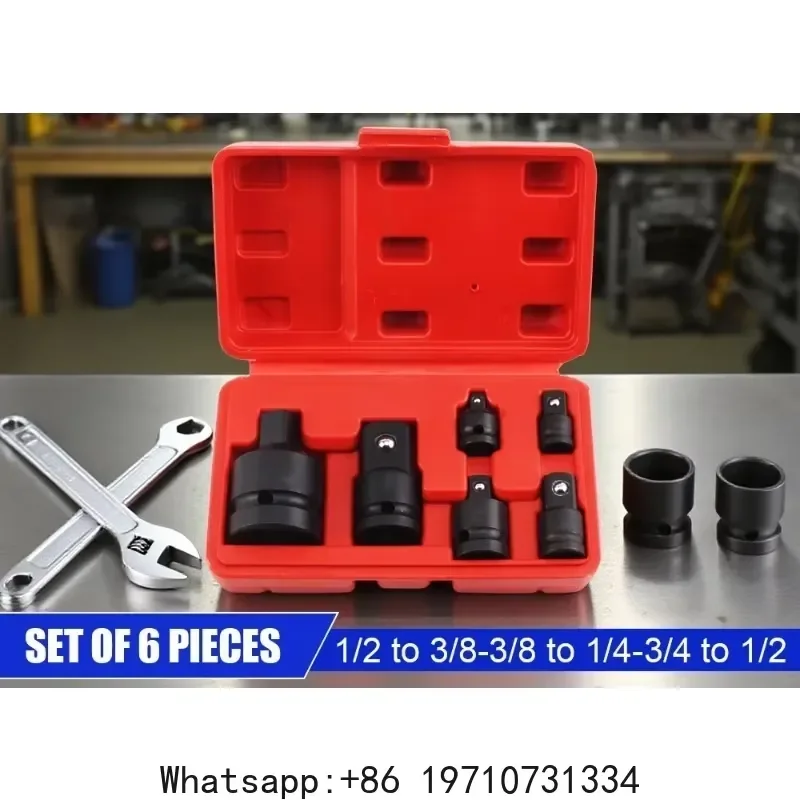 for 1/4 3/8 1/2 3/4 Inch Socket Converter Adapter Set Hand Wrench Reducer Tool Kit for Auto Bike Garage Maintenance Repair