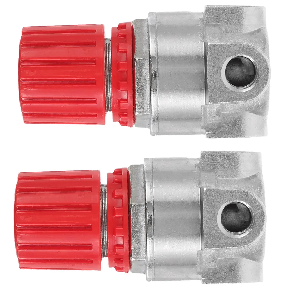 

2Pcs Pressure Regulator for Air Compressor Wide Adjustment Range Monitoring Heavy Duty Construction Air Pressure