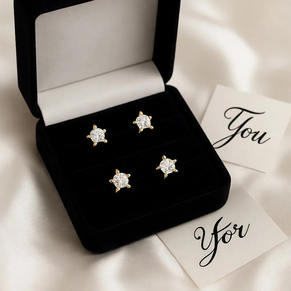 

Серьги-гвоздики с позолотой 14K, гипоаллергенные, маленькие, для пирсинга хряща, трагуса, хеликса, набор для нескольких проколов