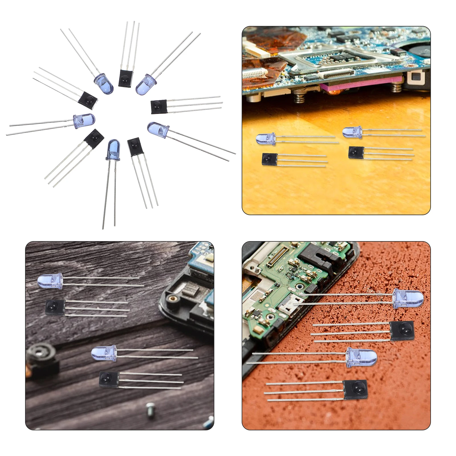 

5pcs Receiver HS0038B 38KHz Photodetector 2.7 5.5V 45° 18 20m 30mm Remote Control Transceiver Diodes Emitter