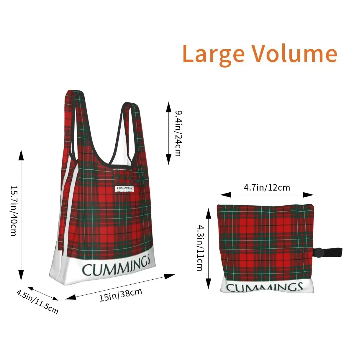 Clan Cummings Tar Shopping Bag Portable Tote Bags Reusable Shoulder Shopper Bag Groceries Handbag