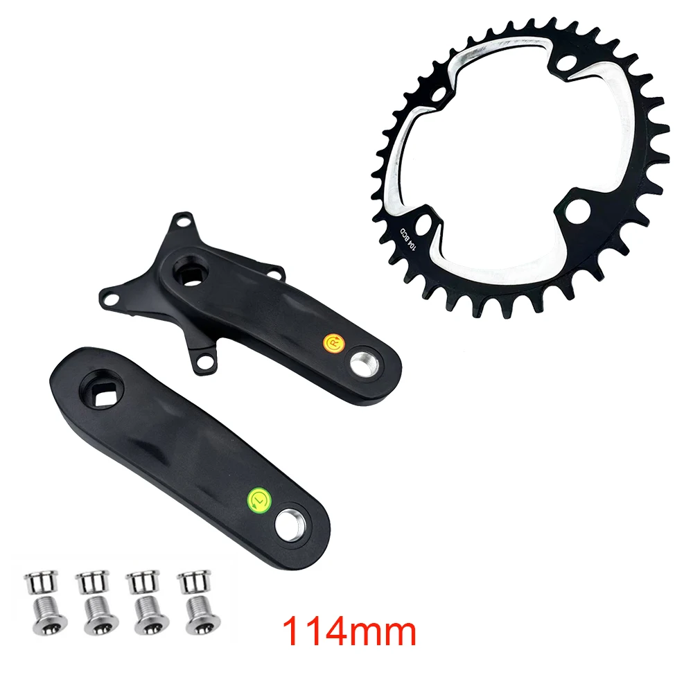Mountainbike-Kinderkurbelarm-Set, quadratisch, konische Kurbelgarnitur, 1 x 104 BCD, schmale breite Zähne, Single-Speed-Kettenblatt, Kettenblatt, 30 Zähne, 32 Zähne, 42 Zähne – Detail 7