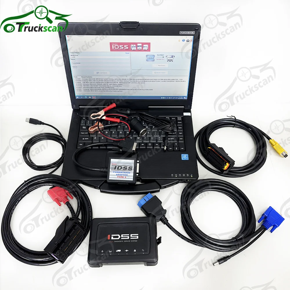CF53 Laptop Original for Isuzu Diagnostic Service System 4HK1 EURO6 IDSS-G E-IDSS Excavator Truck USB CAN Scanner Kit