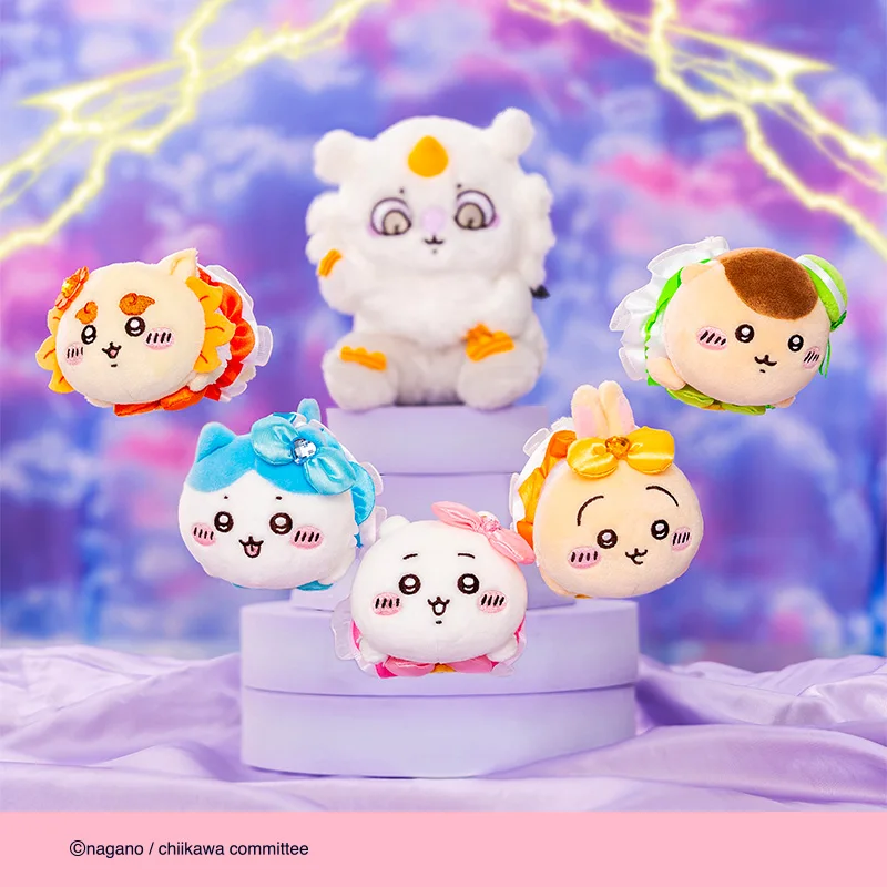 Authentic10CM Kawaii Chikawas Hachiware Usagi Super Magical Girl Series Plush keychain pendant Cute Cartoon Doll Toy Bag Pendant