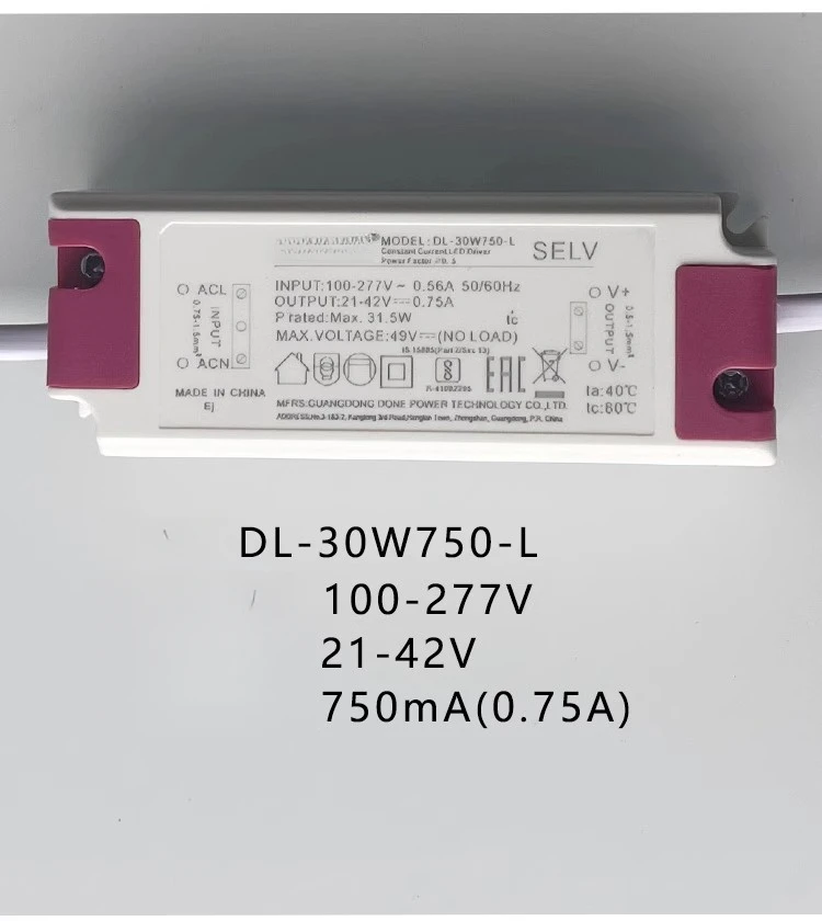 

DL-30W750-L Original LED Power Driver 30W 21-42V 750MA Ballast Tube/spotlight Transformer DONE