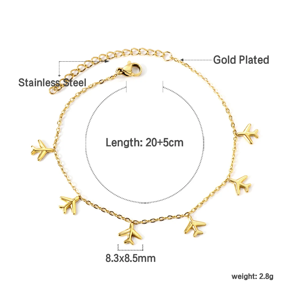 Cute Airplane Jewelry Set for Women