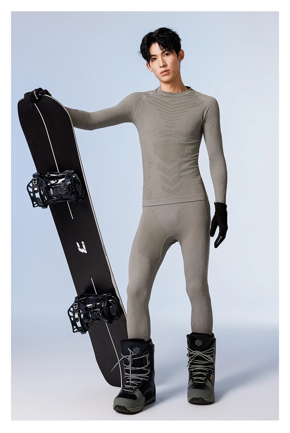 COPOZZ Nahtloses Ski-Thermo-Unterwäsche-Set für Damen und Herren, hochelastisch, Rundhalsausschnitt, schnell trocknend, feuchtigkeitsableitend, Sport-Baselayer, lange Unterhose – Detail 25