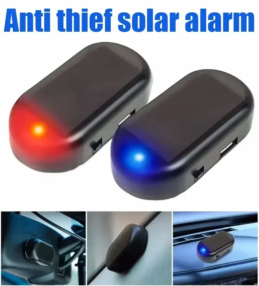 

Car Solar Powered Security Strobe Light Dummy Alarm Wireless Warning Anti-Theft Caution Lamps LED Flashing Imitation Decorative