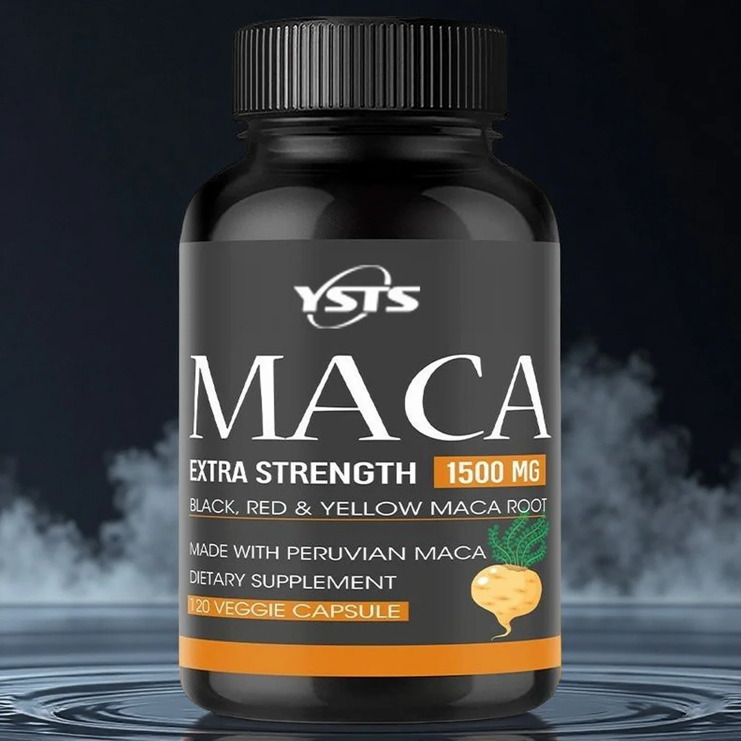 Ultimate Organic Black Maca Capsule Supplement, 3200 Mg (per Serving) 120 Quick Release Capsules Men's Enhancement Formula