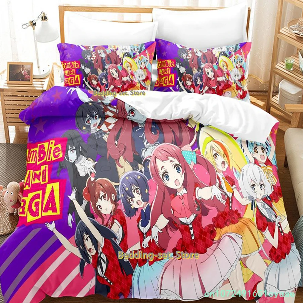 2023 New Zombie Land Saga Bedding Set Single Twin Full Queen King Size Bed Set Adult Kid Bedroom Duvetcover Sets Anime Bed