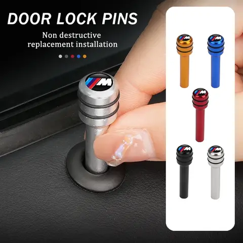 자동차 도어 잠금 핀 범용 인테리어 도어 잠금 당겨 핀 커버 자동차 액세서리 BMW E46 E39 E90 E60 36 E34 E30 M3 M4 M5 X5 X6