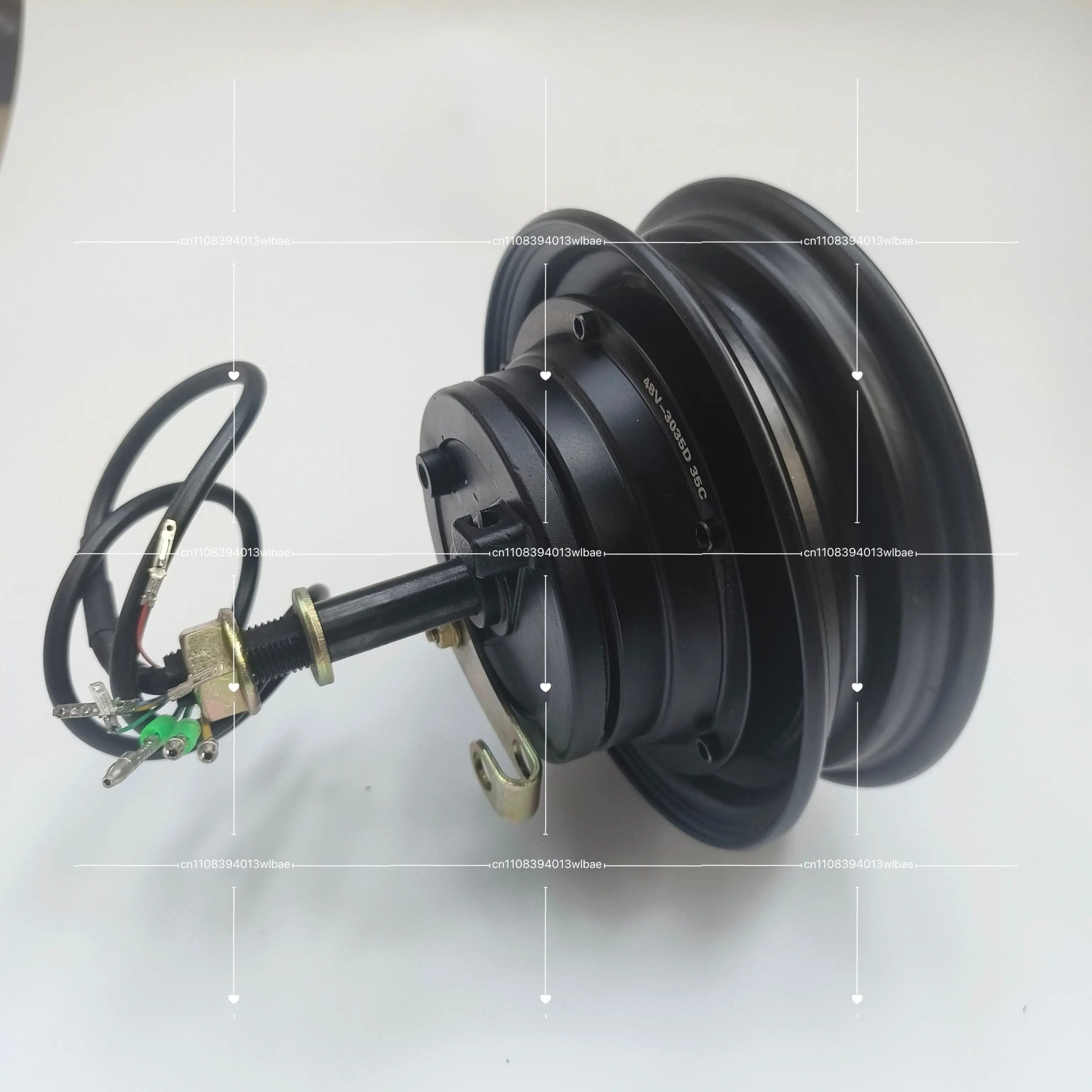 10 Inch Unilateral Shaft Small Elderly Tricycle Scooter Rear Wheel Drum Brake Motor 48v500w