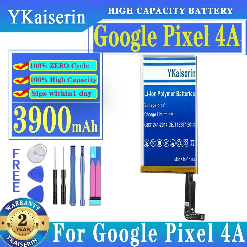 YKaiserin 3900mAh Replacement Battery G025J-B For HTC Google Pixel 4A