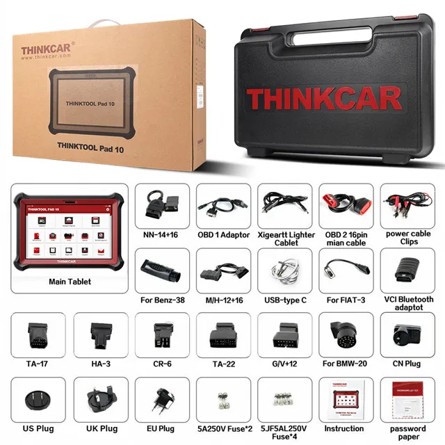 2023 THINKCAR ThinkTool Pad 10 OBD2 Scanner thinktool pad10 Full System Diagnose Tool 34+Reset Service ECU Coding Auto Tools