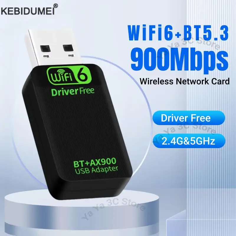 

900Mbps USB WiFi Bluetooth 5.4 Adapter 2in1 Dongle Dual Band 2.4G 5GHz USB Wi-Fi 6 Network Card Wlan Receiver DRIVER FREE